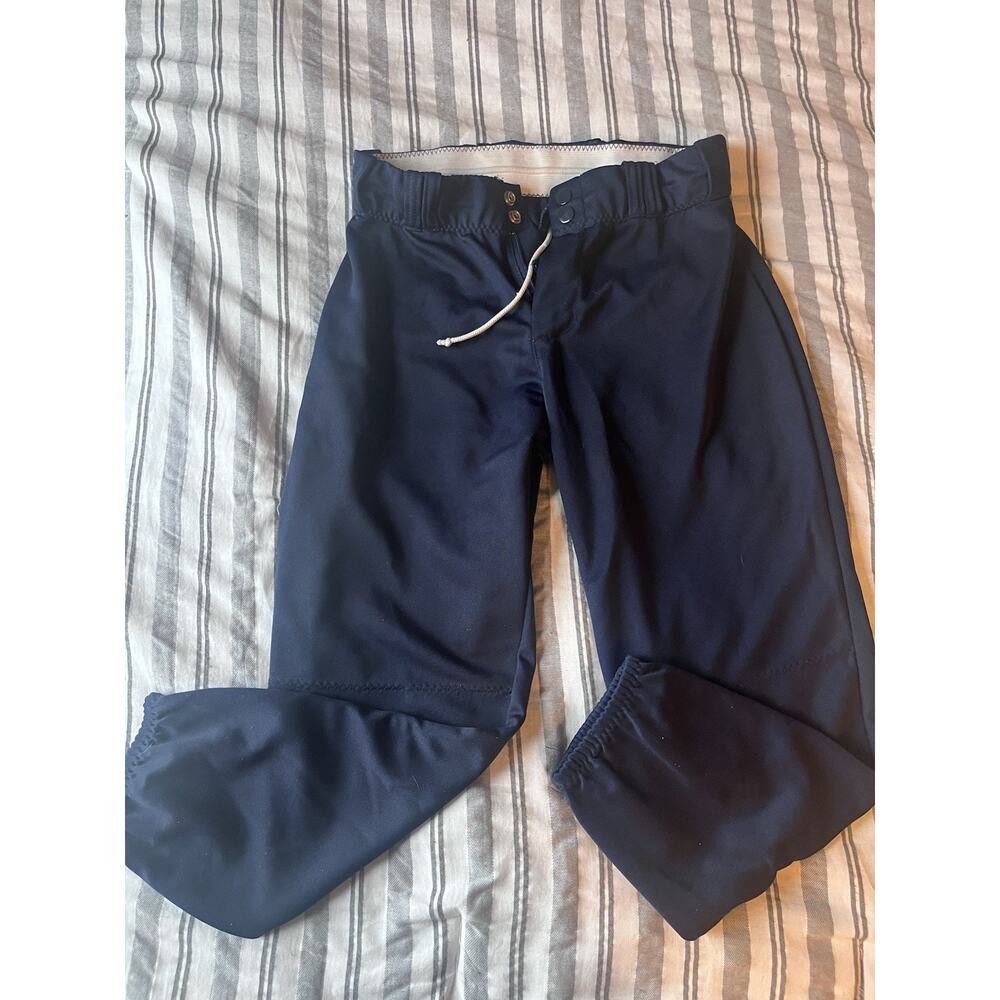 Alleson Women M Navy Softball Knickers Pants Elastic Waist Belt loop String Girl